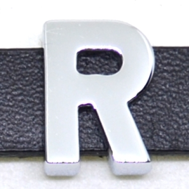 CHROM-Schiebebuchstabe "R" 14mm